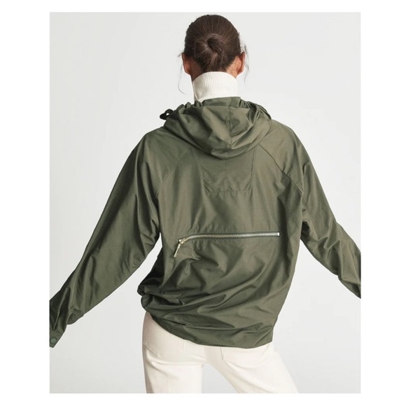 New! REISS London Jenna Short Hooded Parka Windbreaker Jacket in Khaki - Picture 6 of 13